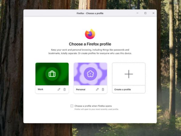 В Firefox появятся профили для разделения сеансов просмотра