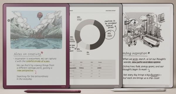 Анонс. Читалки Kindle Scribe образца 2025 года, три штуки