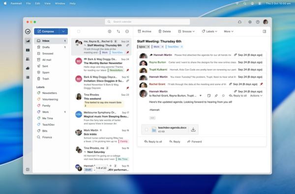 Fastmail запустил приложение для ПК на базе Mac, Windows и Linux