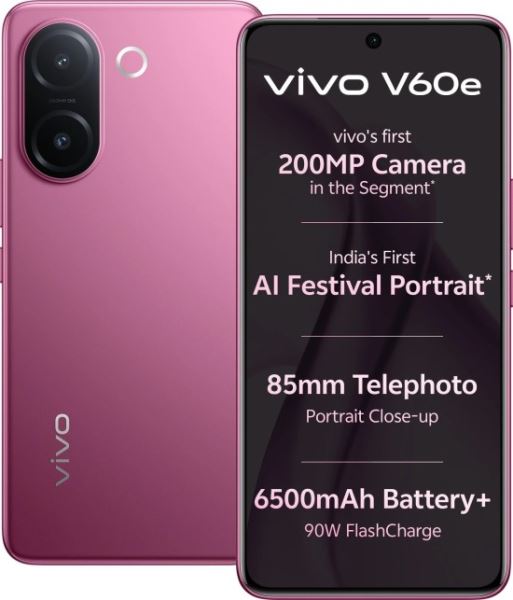Анонс. Индиец Vivo V60e. 6500 мАч и 200 МП с оптической стабилизацией