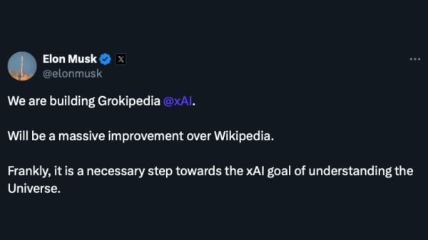 Илон Маск анонсировал Grokipedia — аналог Wikipedia без цензуры