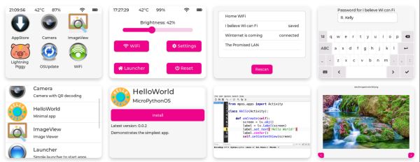 Релиз ОС MicroPythonOS 0.0.11 с GUI для микроконтроллеров типа ESP32 на базе инструментария MicroPython